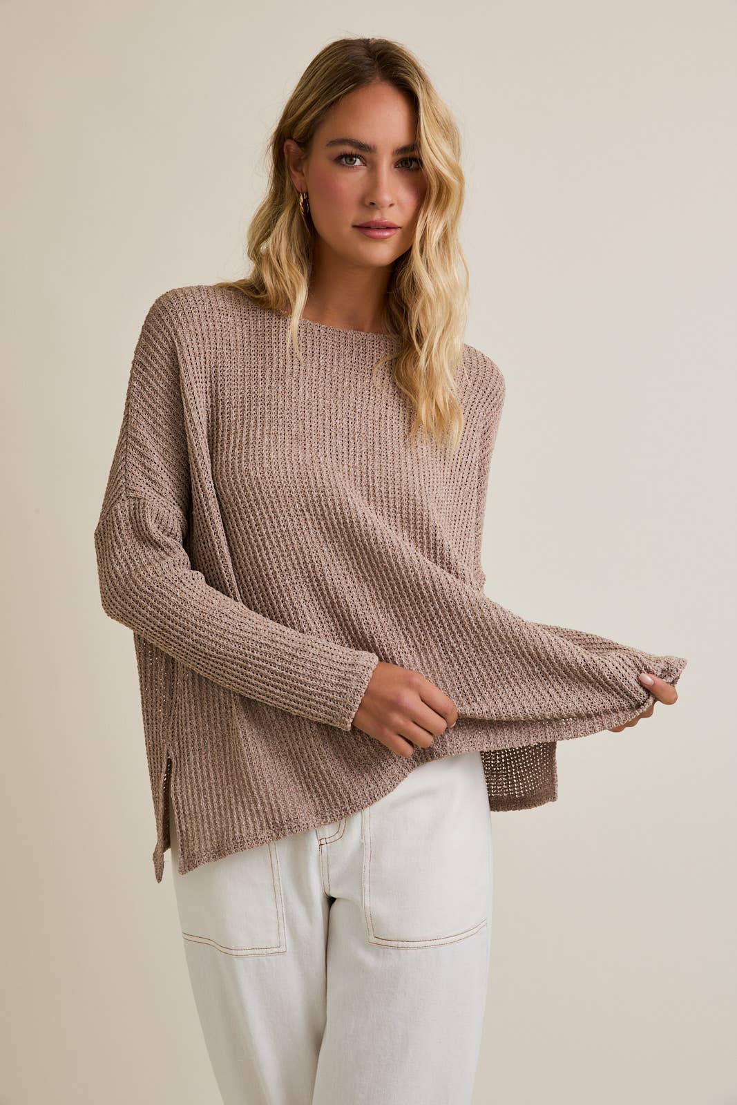 Love Luxe Knit Top-Oatmeal