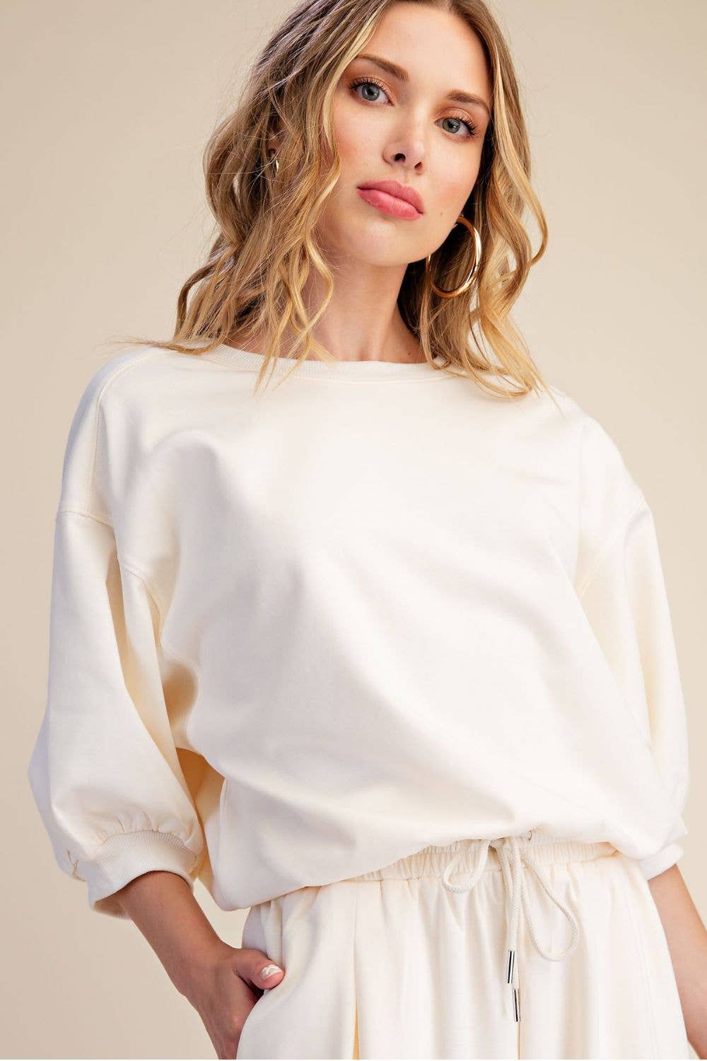 Eleanor Bubble Sleeve Sweatshirt