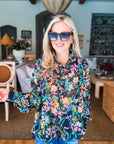 Midnight Garden Floral Top