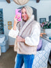 Snow Angel Faux Fur Vest-French Stone