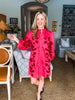 Round Top Rose Mini Dress