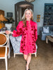 Round Top Rose Mini Dress