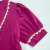 Better Believe Peplum Top- Magenta