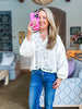 Bay Breeze Denim Top-Off White