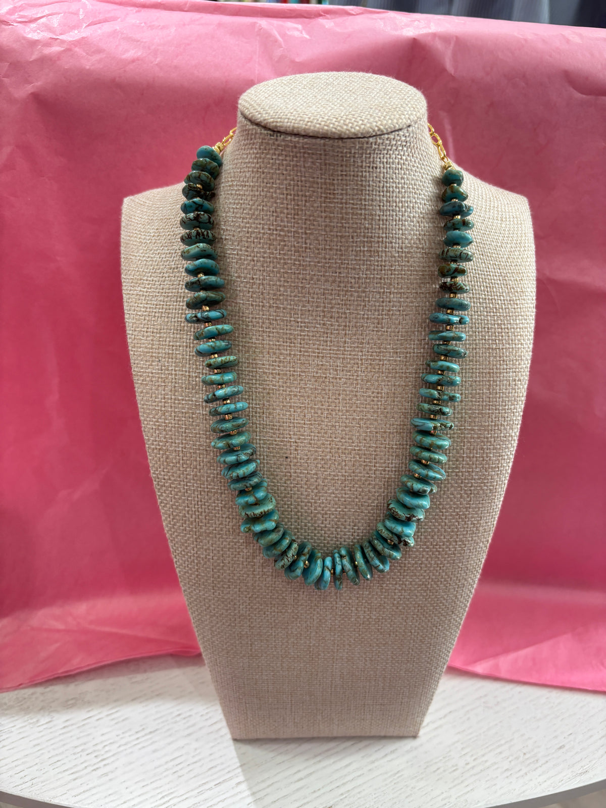 Canyon Water Necklace-Blue Turquoise