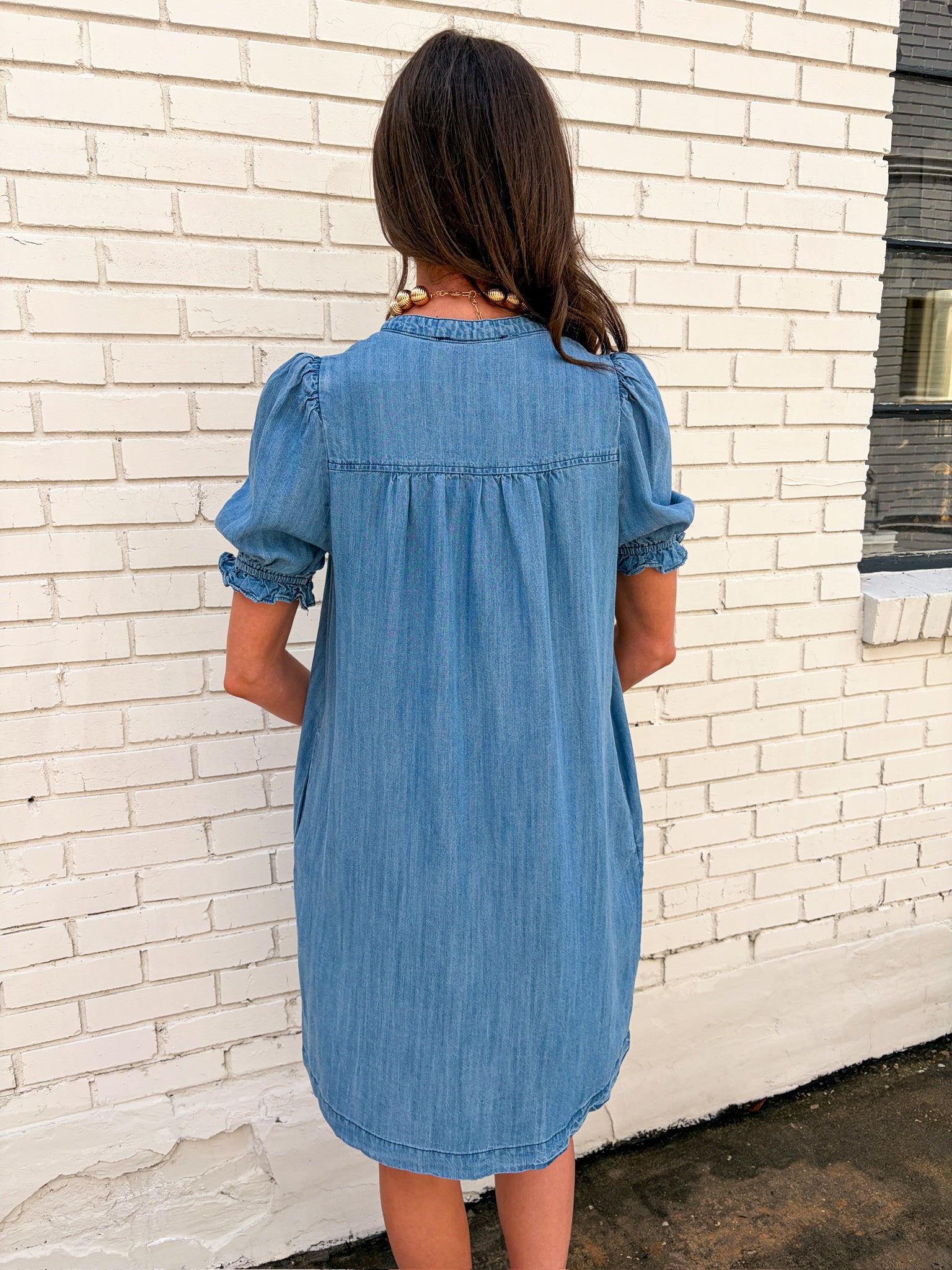 Denim Roots Mini Dress