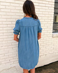 Denim Roots Mini Dress