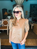 Coffee Time Faux Leather Top
