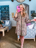 Southern Blue Bell Mini Dress-Taupe