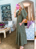 Pretty And Poised Floral Midi Dress-Green