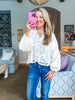 Bay Breeze Denim Top-Off White