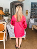 Round Top Rose Mini Dress