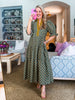 Pretty And Poised Floral Midi Dress-Green