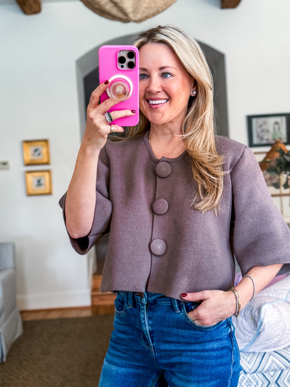 Wondering In Winter Knit Cardigan