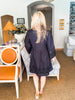 Eyelet Love Mini Dress-Black
