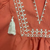 SantaFe Embroidered Top- Rust