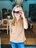Coffee Time Faux Leather Top