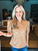 Coffee Time Faux Leather Top