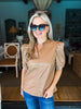 Coffee Time Faux Leather Top