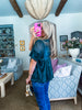 Soft Velvet Vibes Applique Top-Teal Green