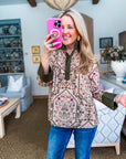 Paisley Days Top-Taupe