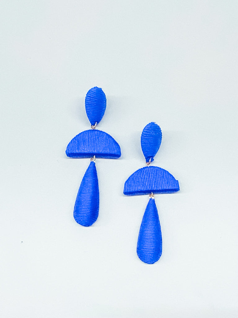 Teardrop Dangle Earrings- Royal Blue