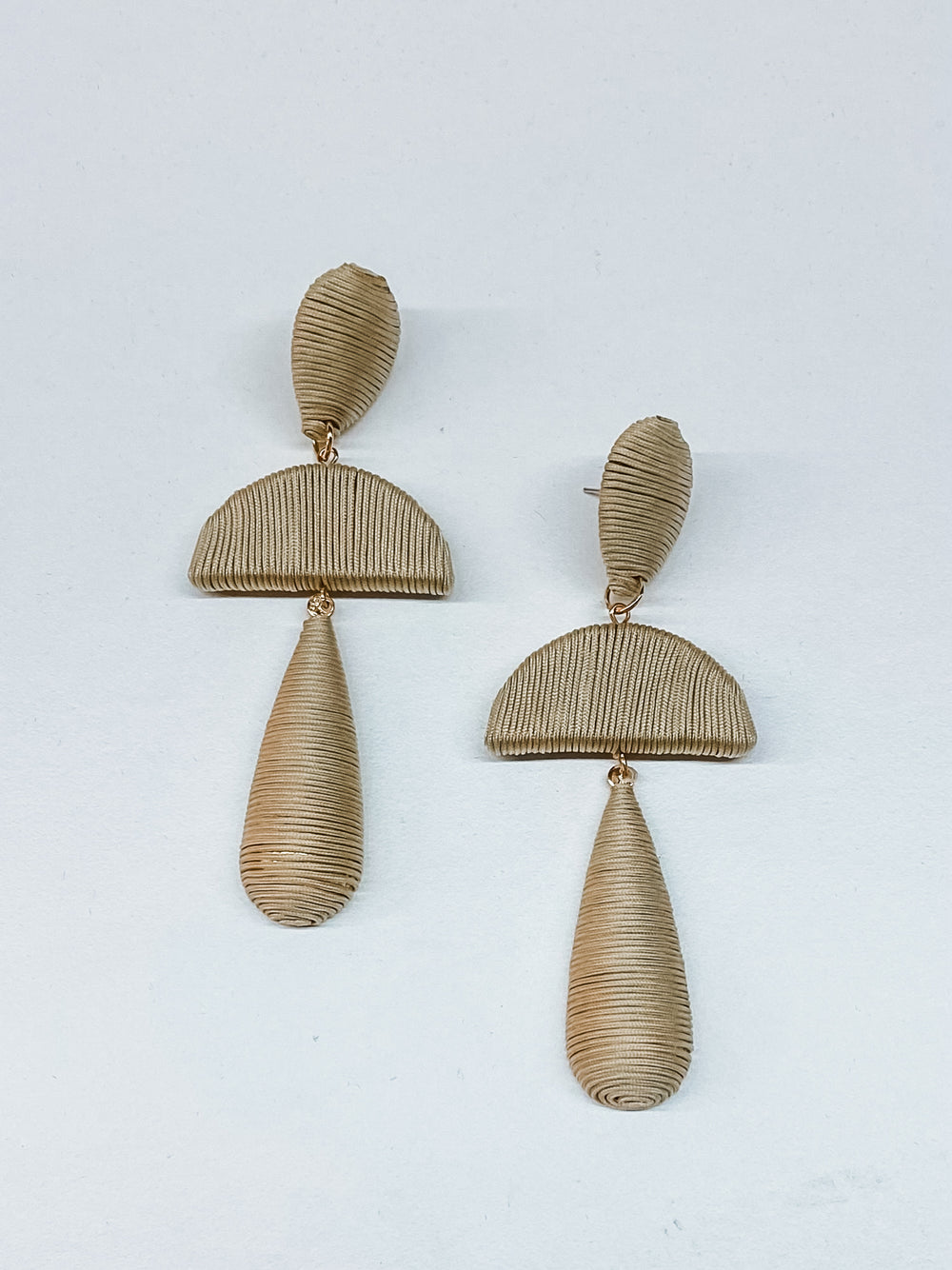 Teardrop Dangle Earrings- Natural