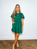 Swing My Way Bow Dress- Green