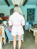 I’m Here Denim Romper- Pink