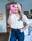 Whimsical Floral Lace Top