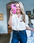 Whimsical Floral Lace Top