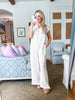 Breeze Around Cotton Gauze Jumpsuit- Cream