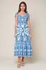 Sweet Retreat Midi Dress-Blue