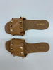 Tan Studded Slides (Size 6.5)