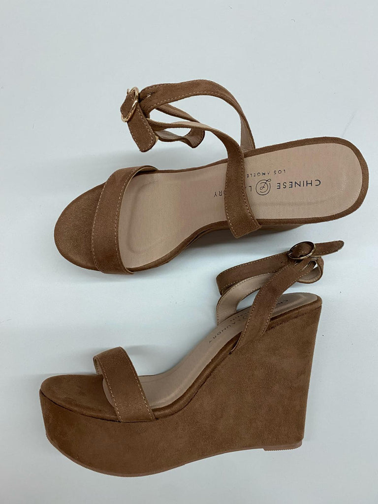 Brown Suede Wedge