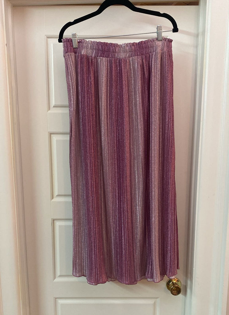 Pink Ombre Metallic Skirt