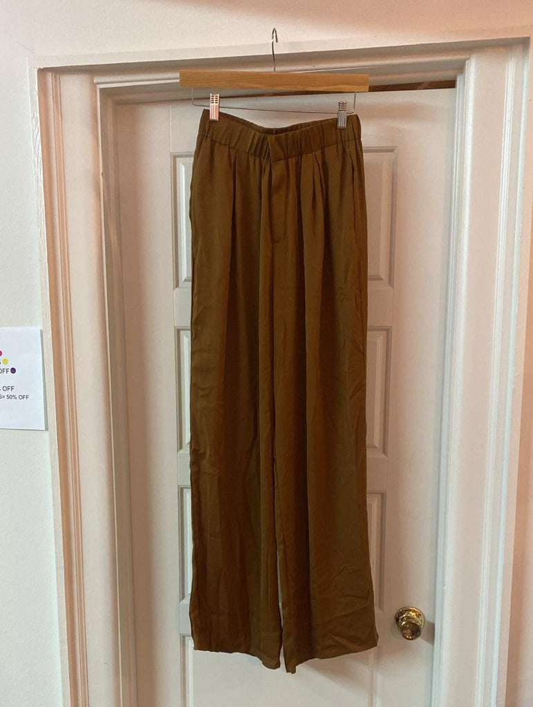 Brown Satin Pants