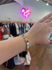 Tasha Striped Enamel Bangle- Rainbow