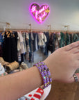 Porsha Enamel Bangles- Purple