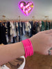 Enamel Cuff Bracelet- Hot Pink