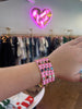 Porsha Enamel Bangles- Pink