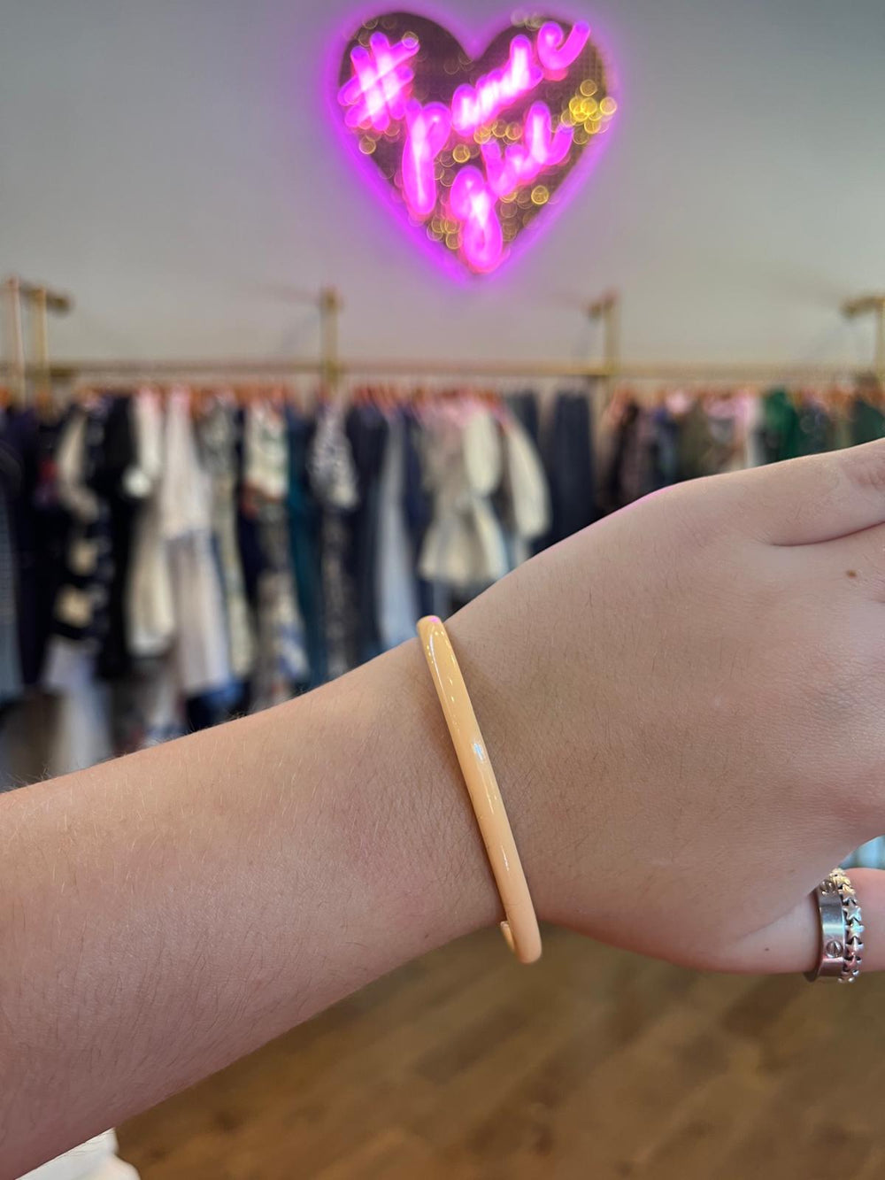 Enamel Cuff Bracelet- Honey Gold