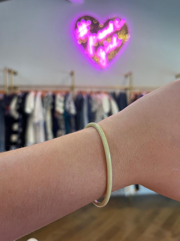 Enamel Cuff Bracelet- Beige Sands