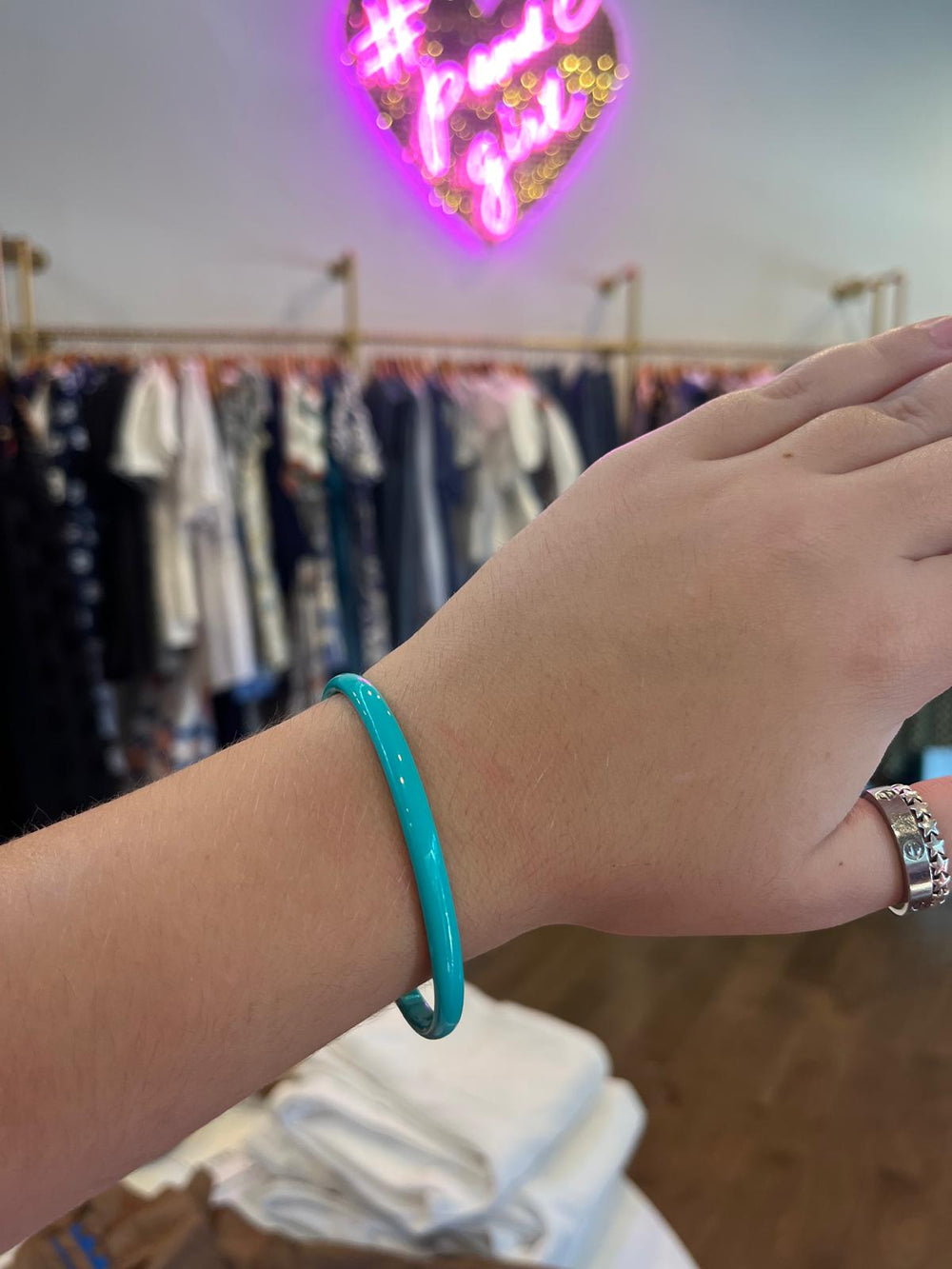 Enamel Cuff Bracelet- Turquoise Ocean