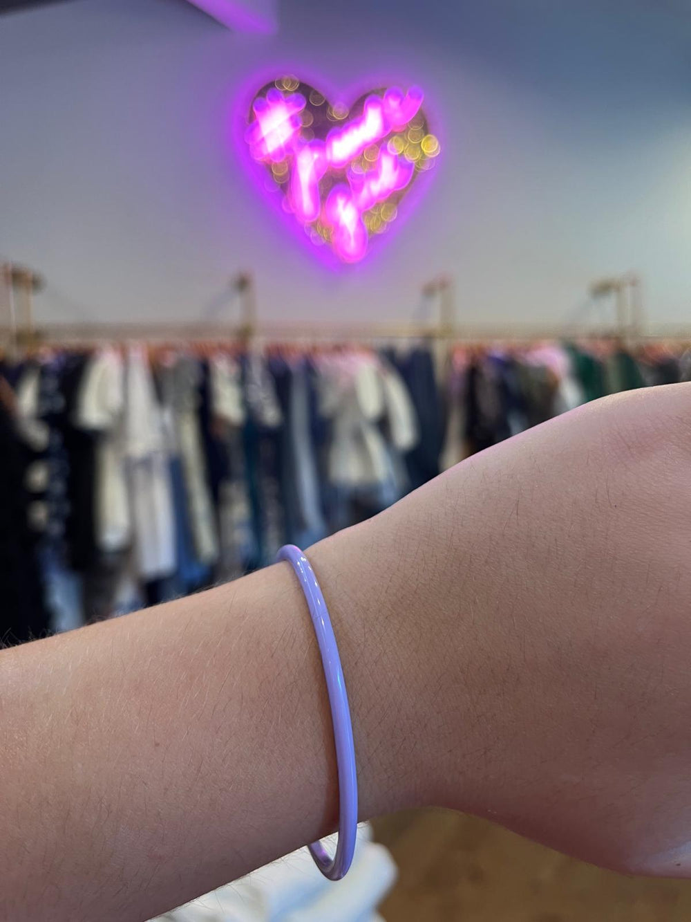 Enamel Cuff Bracelet- Lavender Purple