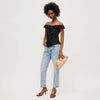 Tate Woven Frame Clutch-Natural