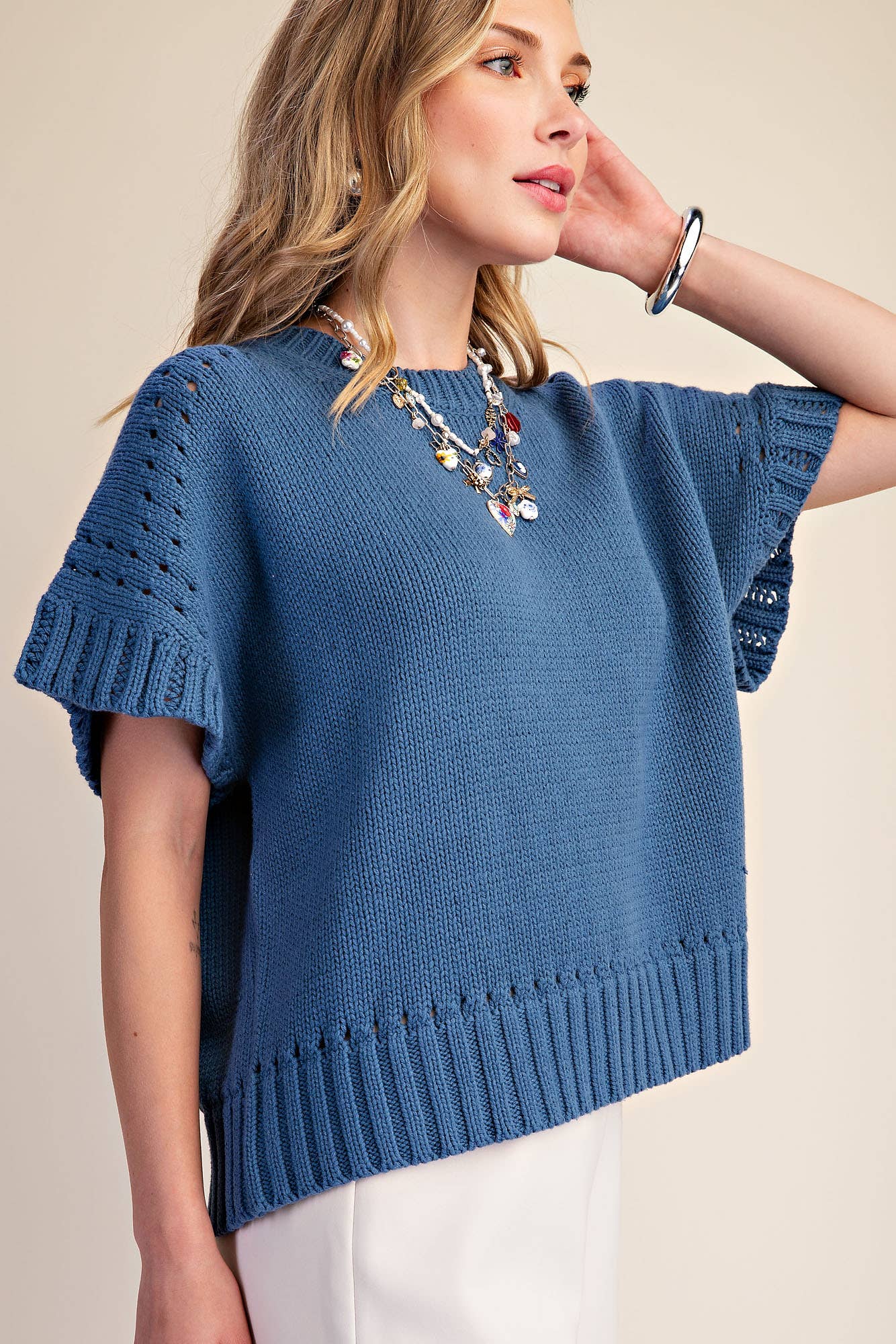 Woodland Charm Sweater-Blue