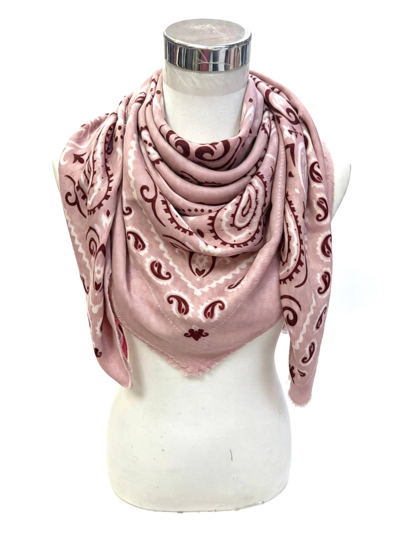 Western Trail Square Bandana-Pink