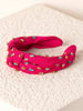 Gemmie Knotted Headband-Magenta