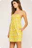 Botanical Brunch Mini Dress-Yellow